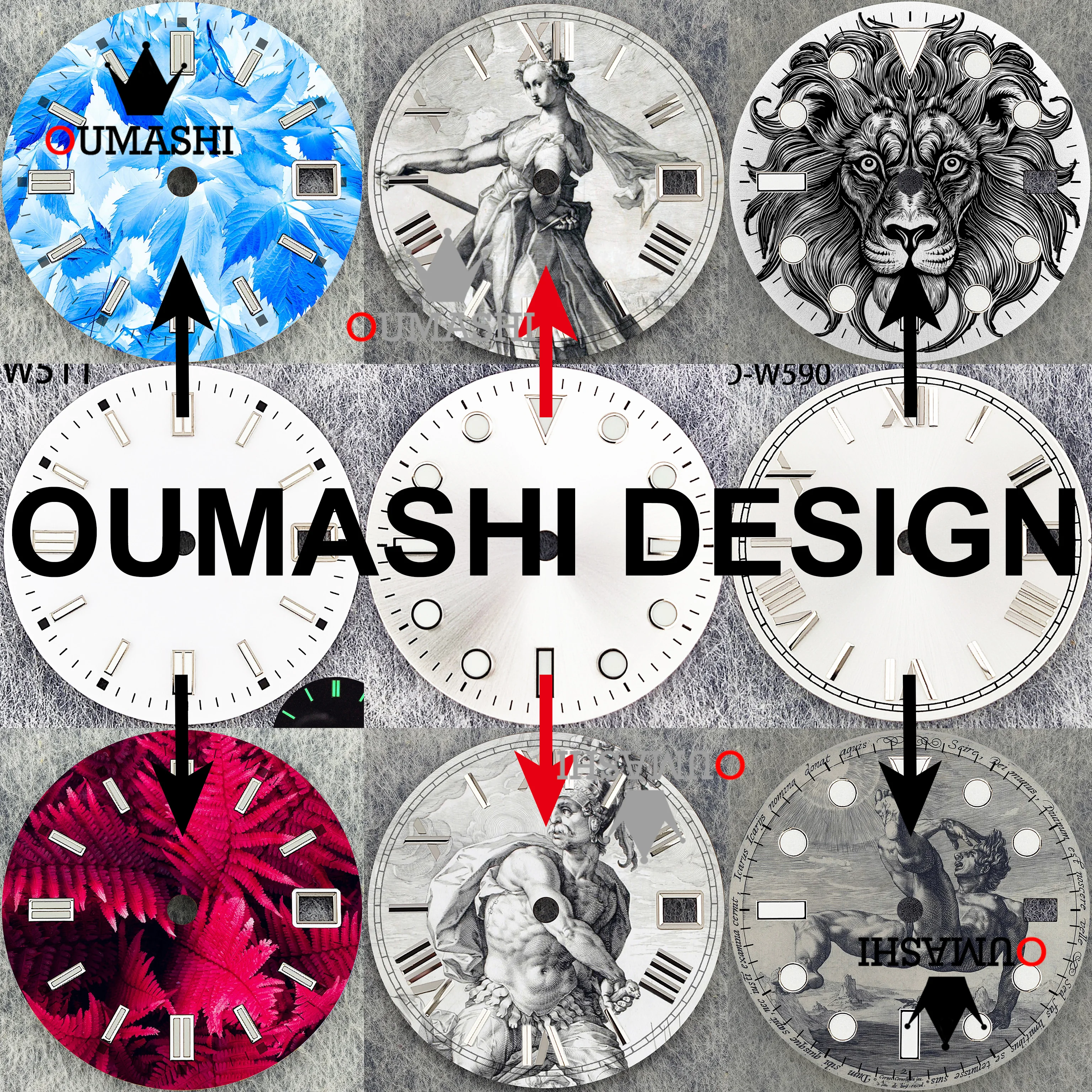 NH35 dial DIY Custom Logo 28.5mm Watch Dial Custom Logo Laser Print Name/Logo Watch Dial Diy Dial Fit NH35 Movement