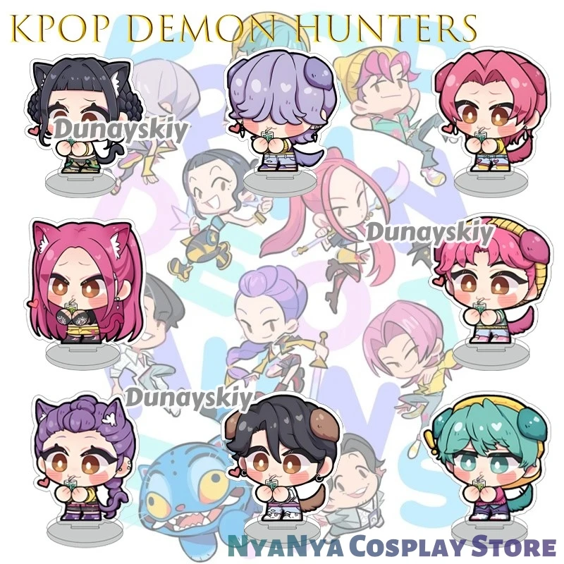 

Kpop Demon Hunter стоячие тарелки аниме Руми Мира Зои акриловый орнамент детская мода модель спальни домашний декор косплей 코스프레
