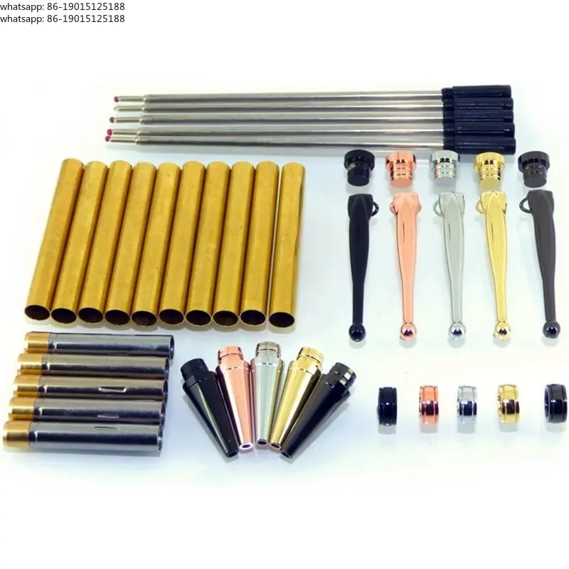 

NEW Woodturning Fancy Slimline Pen Kit Set of 10 Mixed Colours, Twist Mechanism