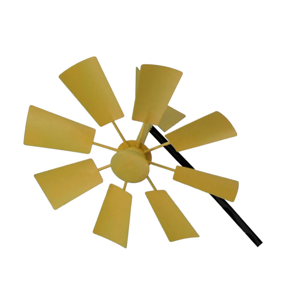 

Windmill Garden Iron Rotating Wind Spinner Outdoor Weather Vane Yard Garden Decoration, Yellow