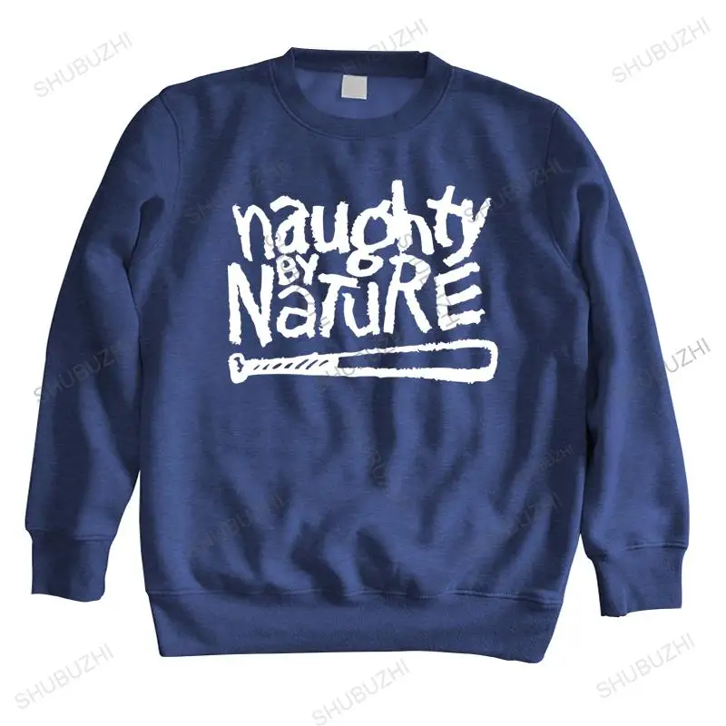 Man crew neck hoodie autumn winter hoodiesAllover NAUGHTY BY NATURE Cottonunisex sweatshirt men hoodies warm hoody euro size