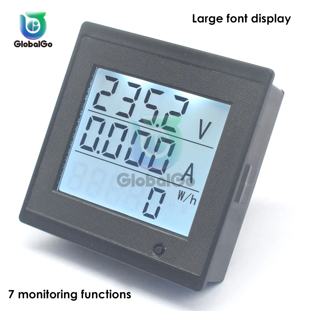 AC/DC 20A LCD Digital Display Voltage Current Power Meter Multi-Function Voltmeter Ammeter For Electrician Tester Tools