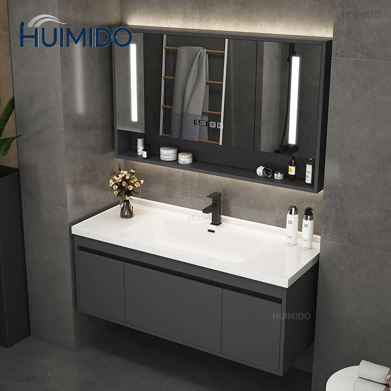 Badkamermeubel Compleet Ceramics Integrated Bathroom Cabinet Combination Modern Minimalist Toilet Smart Light Wash Face Handicon