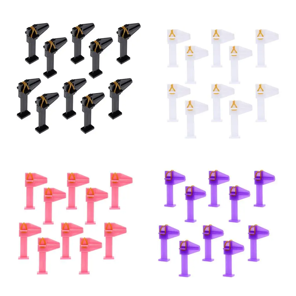 10x Plastic Nail Art Tools Clip Tweezers Gel Shaping Pinch 4 Color Choose