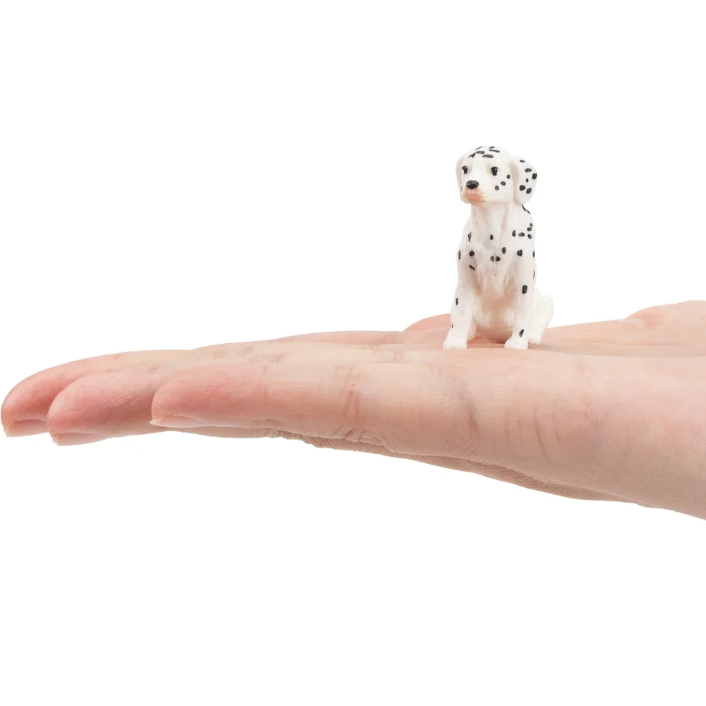 Toymany-modelo de cachorro dálmata de simulación, Mini figuras de animales para mascotas sentadas, adornos para pasteles, juguetes para niños, decoración de regalo de cumpleaños
