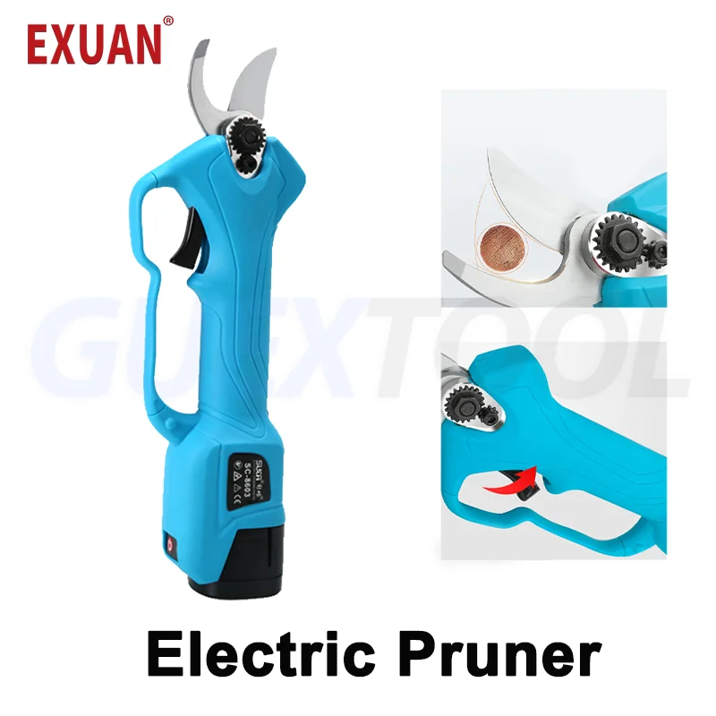 

Cordless Electric Pruner Lithium Battery Cutting Machine Tree Branches Shears Picking Fruits Scissors Garden Pruning Tool 28mm