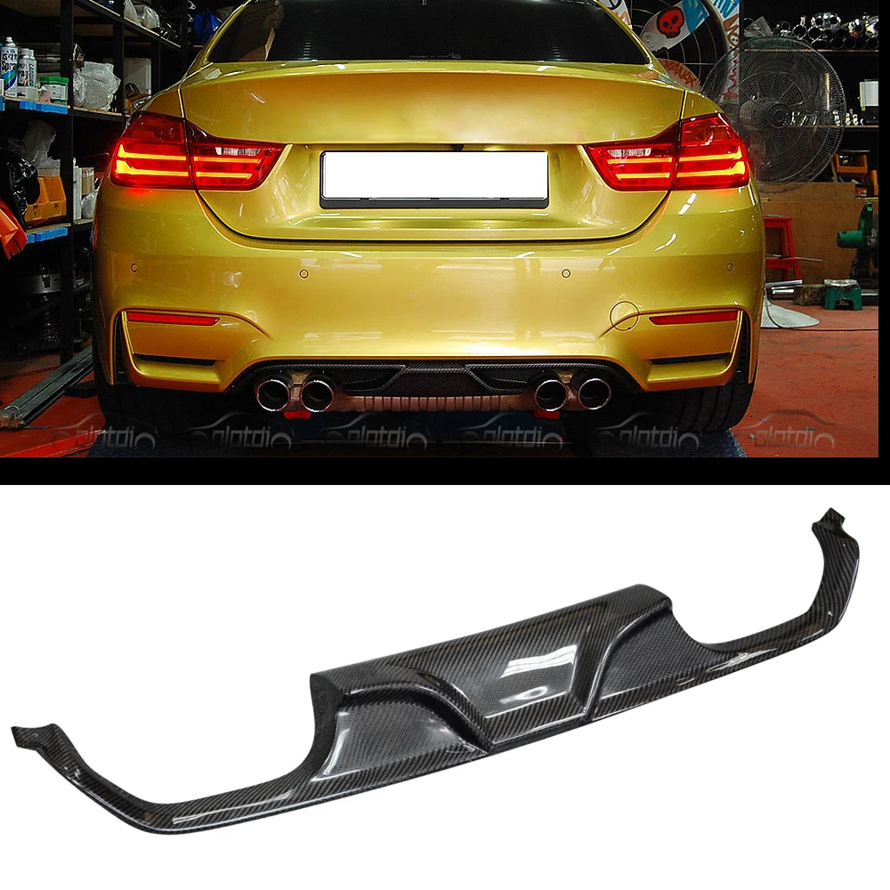 Ak Stijl Koolstofvezel Achterbumper Vinnen Auto Terug Spoiler Vleugel Lipverspreiders Voor Bmw F80 F82 F83 M3 M4