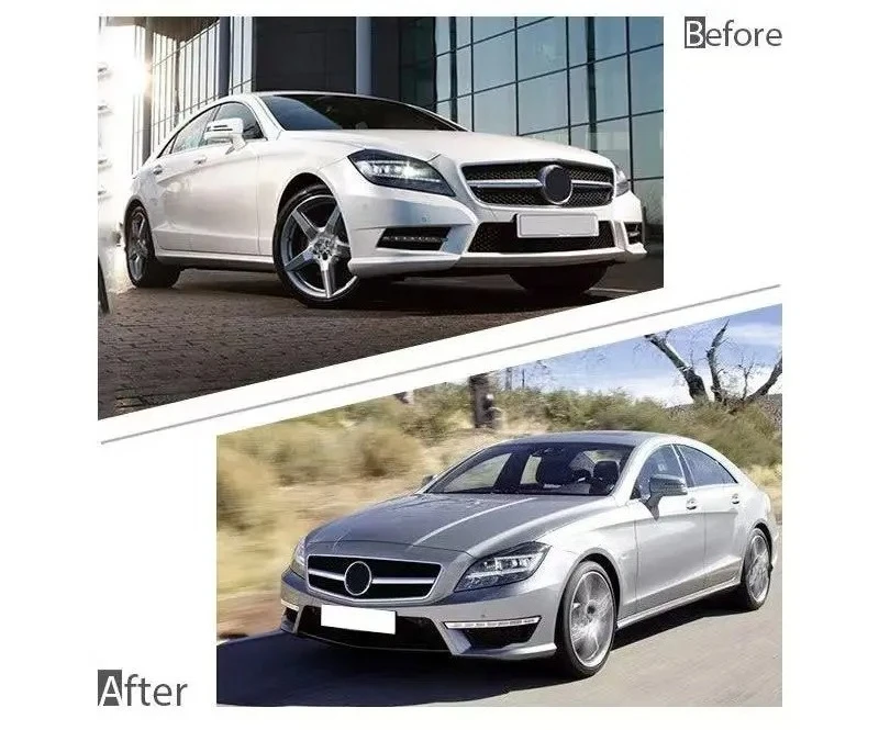 

For CLS-Class W218 2011-2014 CLS63 Style Grill Hood Front Clip-on Bumper New Customized High Quality Sport Style Upgrade Body