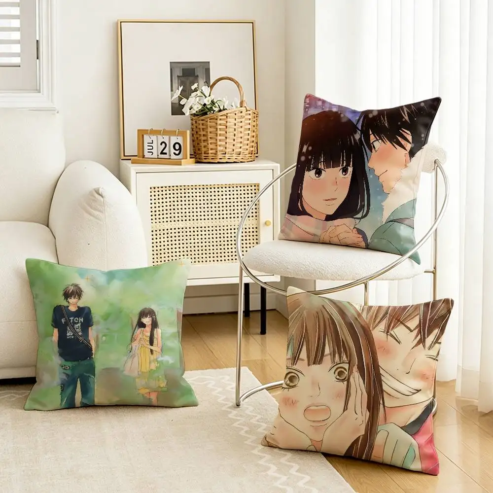 Kimi ni T-Todoke S-Sawako Shota Customizable Square Cushion Cover Double Sided Print Pillow Case