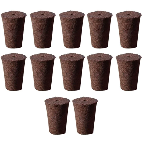 Garden starter planting sponge blocks for reliable root growth and easy handling Black soil/PET 12 or 50 pieces