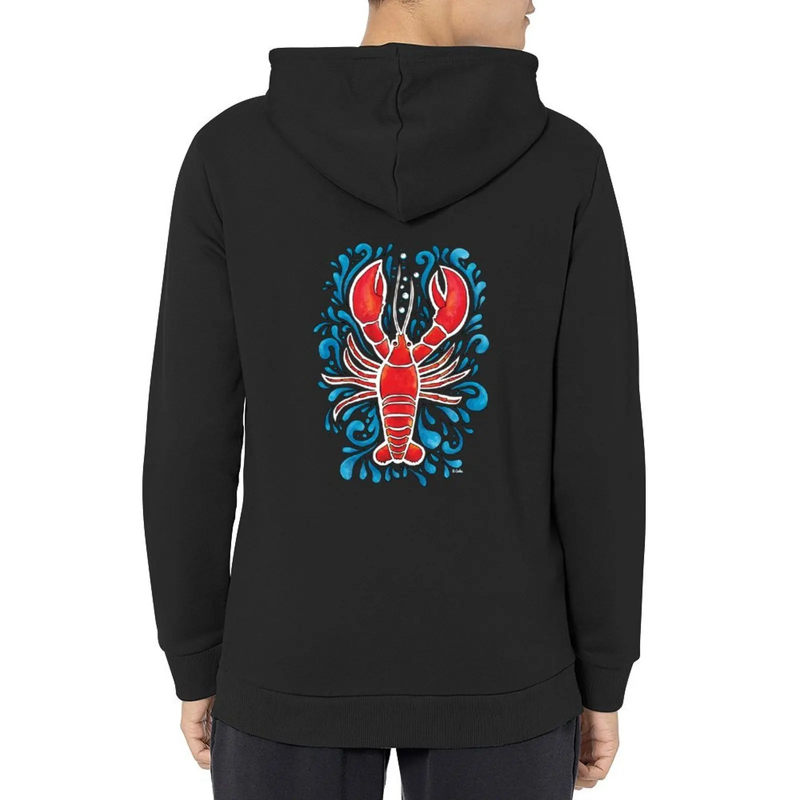 

Red Lobster Hoodie autumn graphic t shirts men winter clothes japanese style anime hoodie