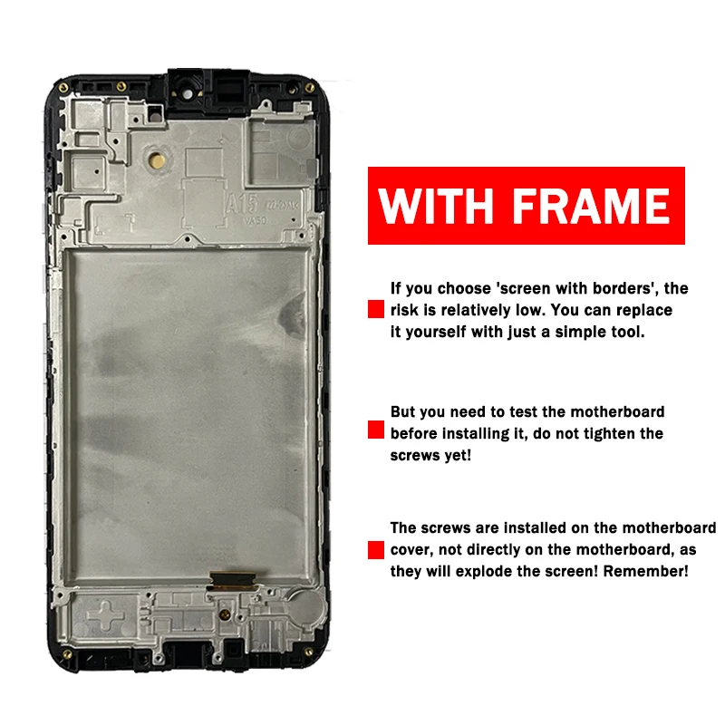 TFT Quality For Samsung A15 4G LCD SM-A155F Display Touch Screen Digitizer For Samsung A15 5G LCD SM-A156B Frame