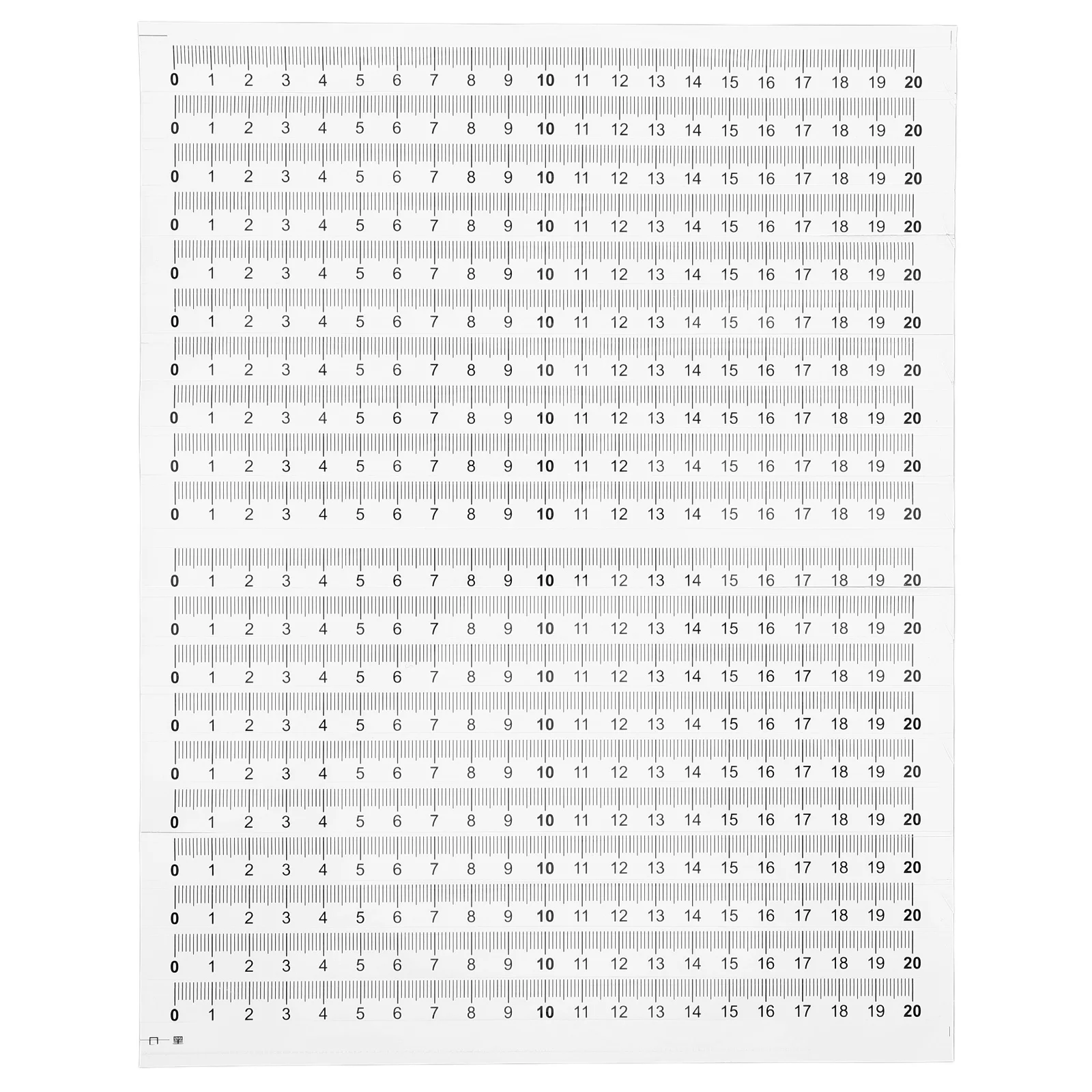20pcs Adhesive Measuring Tape Waterproof Self-Adhesive Ruler For Workbench Sewing Table Sticky Measuring Tool Engineering Scale