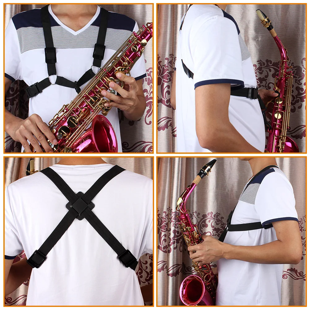 

1pcs Saxophone Strap Adjustable Harness Neck Shoulder Instrument Accessories Durable Comfortable Flexible Use Practice