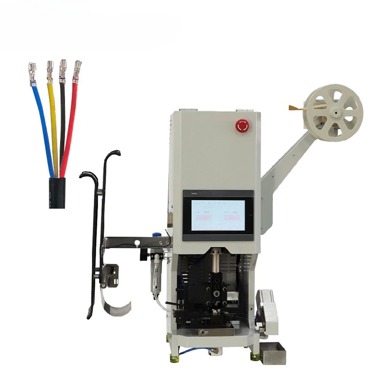 Servo motor cable stripping crimping terminal crimping machine