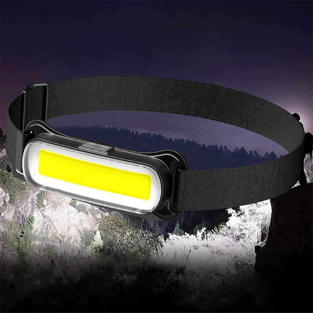 USB Rechargeable LED Headlamp 3 Modes Headlight Waterproof Head Lamp Adjustable Headband for Running Camping Emergency Outdoors