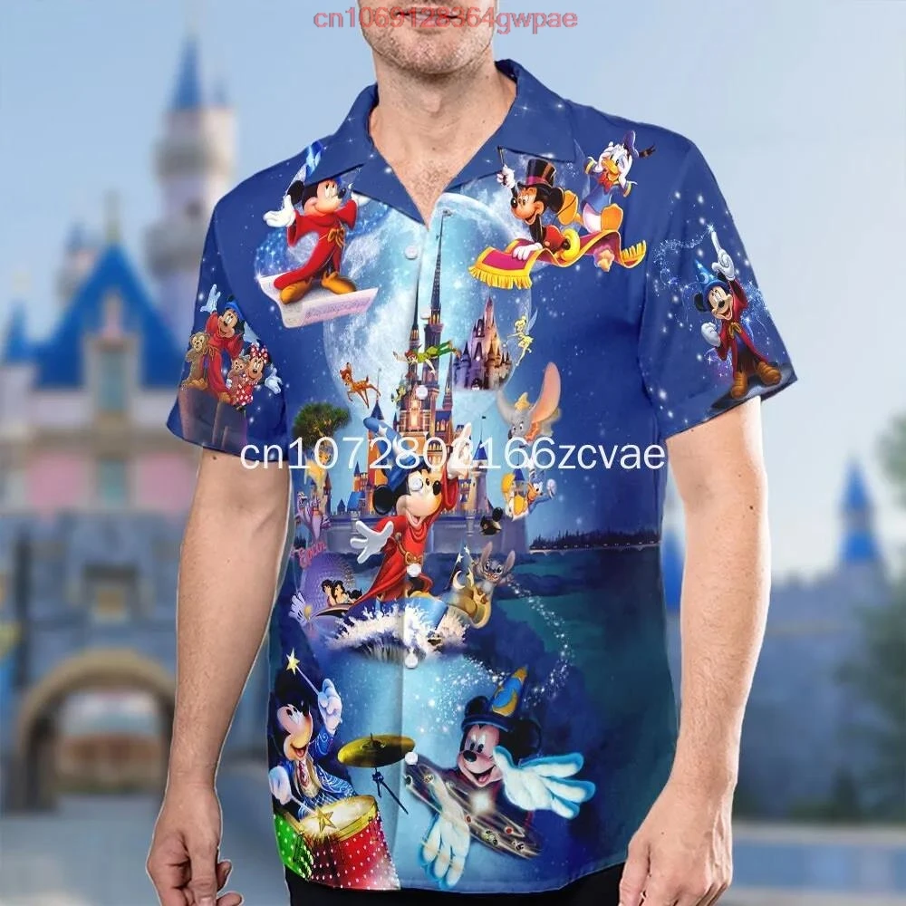 Disneyland Castaway Cay Cruise Trip Aloha Hawaiian Shirt Fashion Summer Short Sleeve Shirt Disney Mickey Beach Vacation Shirt