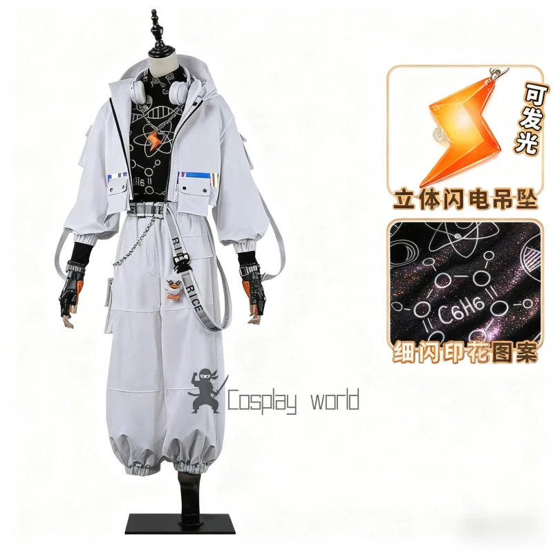 

Game Identity V Luca Balsa Cosplay Costume Prisoner Workwear Jacket Pants Uniform Anime Halloween Clothes Character Outfits