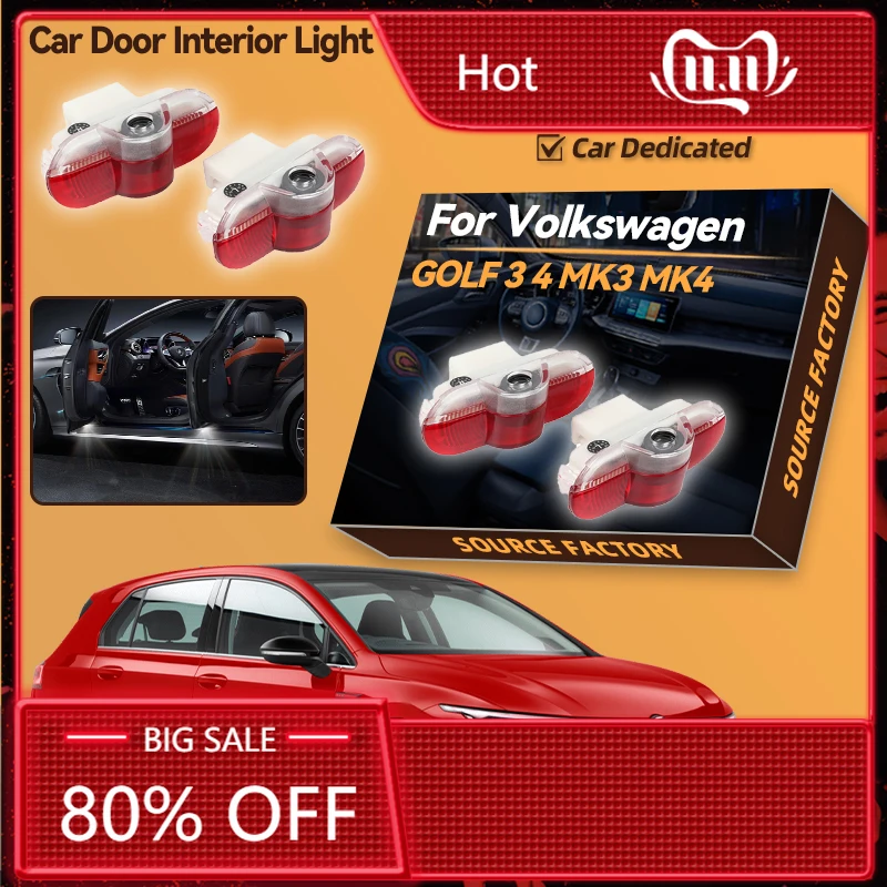 

Polo Golf MK6 7 8 Passat B6 для VOLKSWAGEN VW 2026 Новые светодиодные лампы для украшения интерьера двери автомобиля, аксессуары для VW Caddy MK3