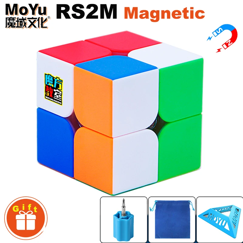 MoYu RS2M RS3M 2x2 3x3 Magnetic Magic Cube 2x2x2 3×3 Professional Speed Puzzle 3x3x3 Children Toy Original Hungarian Cubo Magico