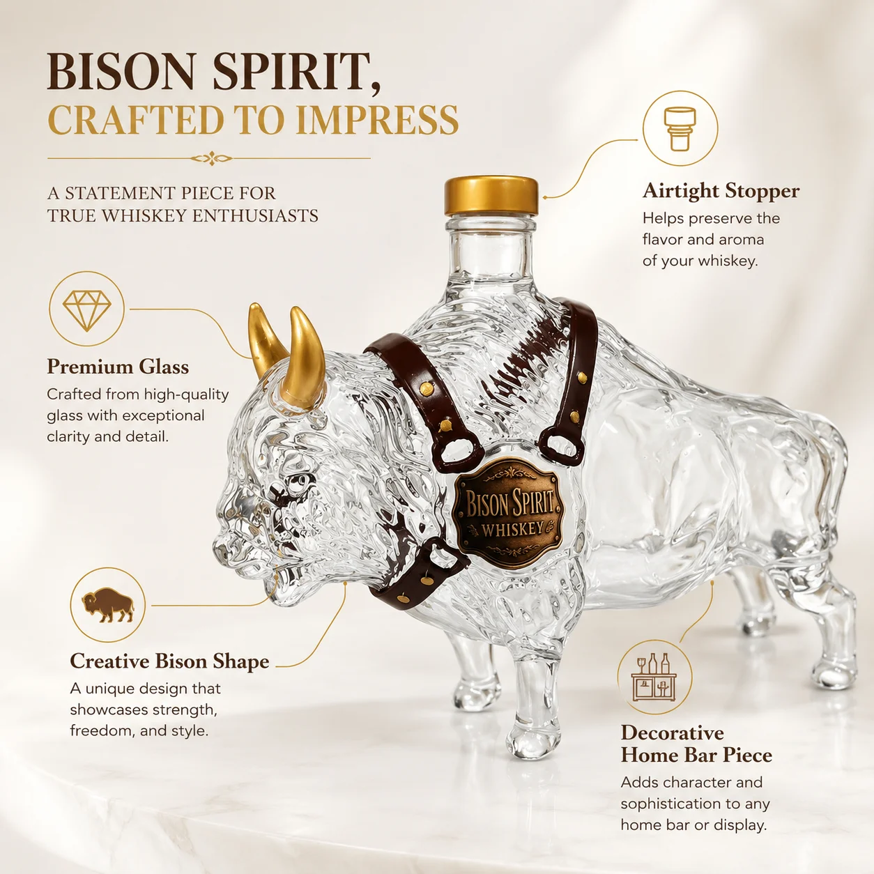 Carafe à whisky en forme de bi - Wine Beer And Spirits avis et prix