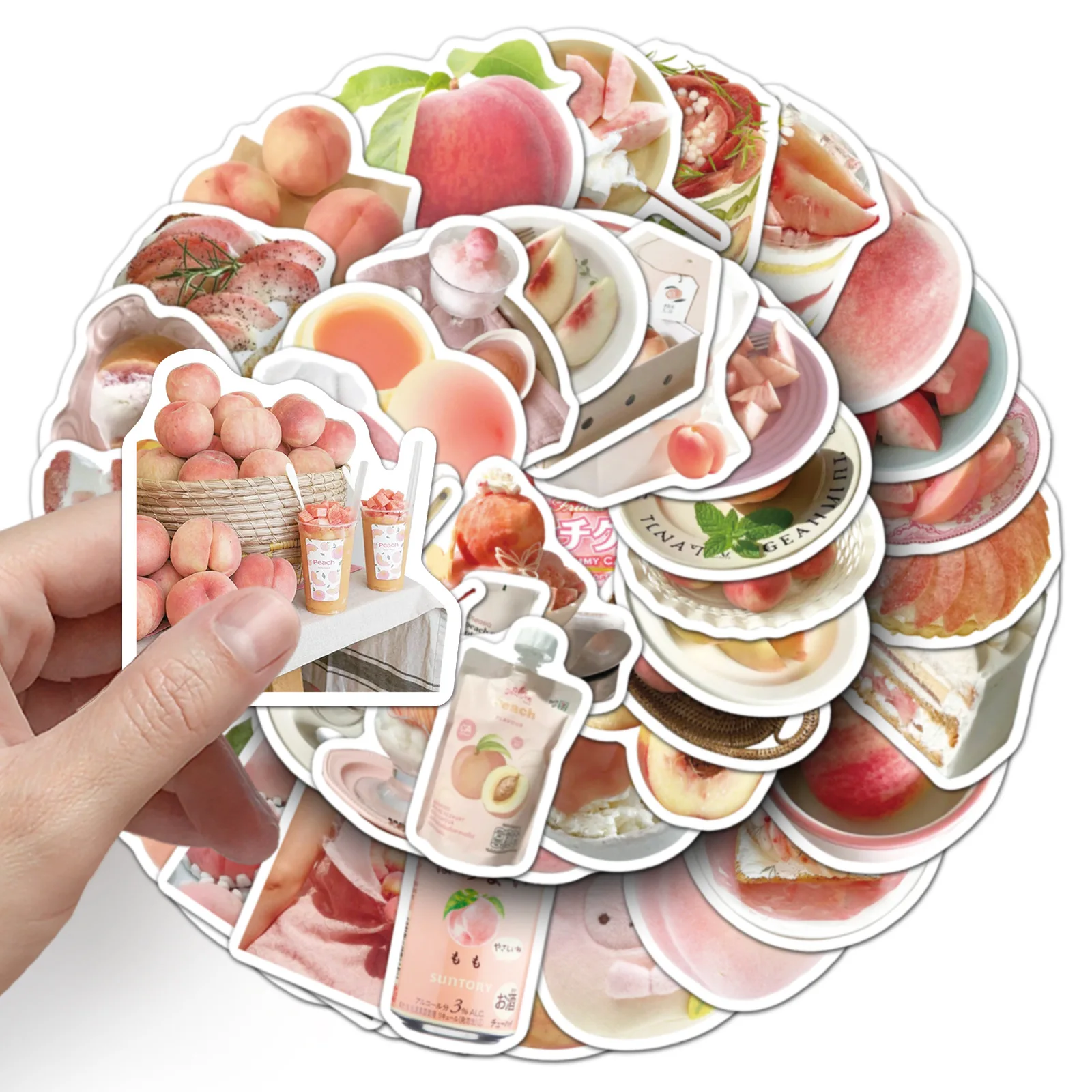 

10/30/50PCS INS Style Cartoon Peach Cute Fun Creative Decoration Doodle Stickers Waterproof Decoration Kids Toy DIY Water Cup
