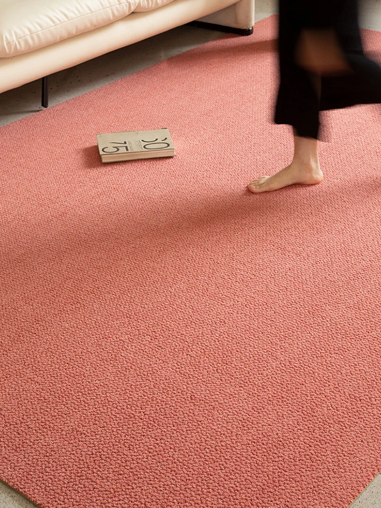 Pink Red Carpet Living Room Cute Girl Room Decor Wool Carpets Bedroom Bed End Floor Mat Large Thick Luxury Home Sofa Area Rug