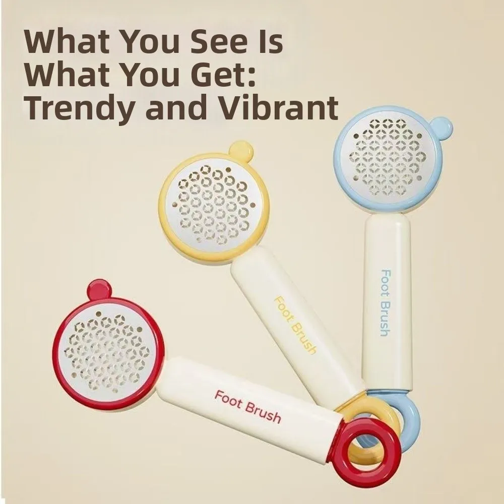 

3 in 1 Foot Brush Scrubber Ergonomic With Handle Dead Skin Callus Remover Handheld Exfoliating Foot Grater Pedicure Tool