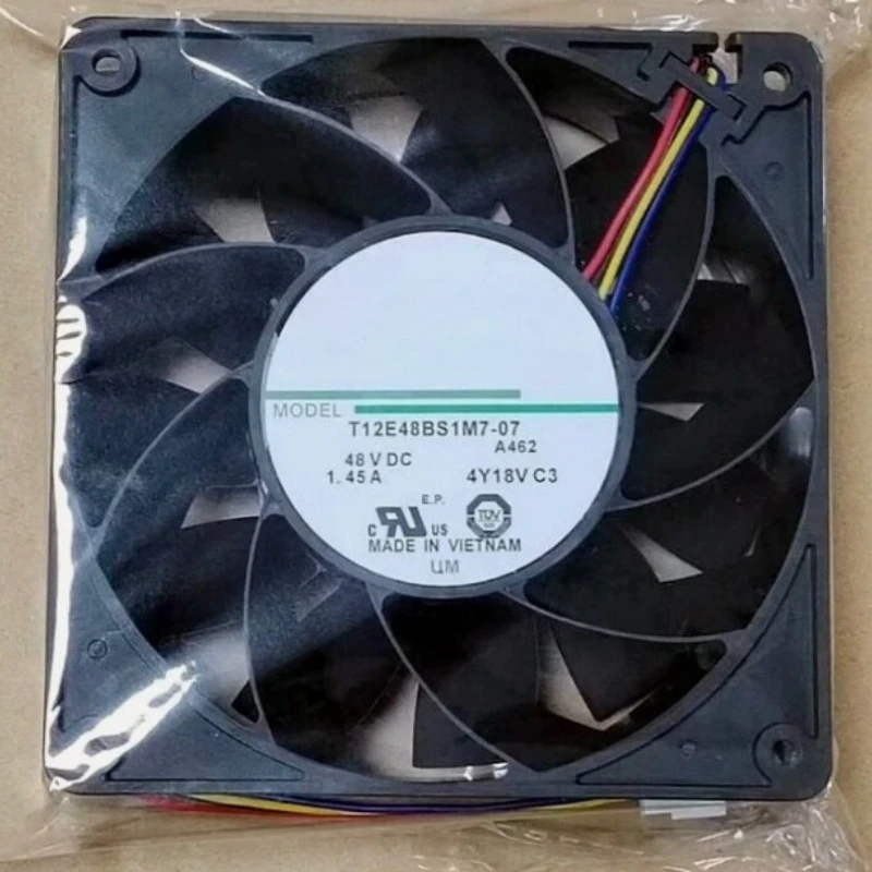 Brand New Original T12E48BS1M7-07 DC 48V T12E48BS1M707 1.45A 120X120X38Mm 4-Wire Server Cooling Fan Fast Delivery