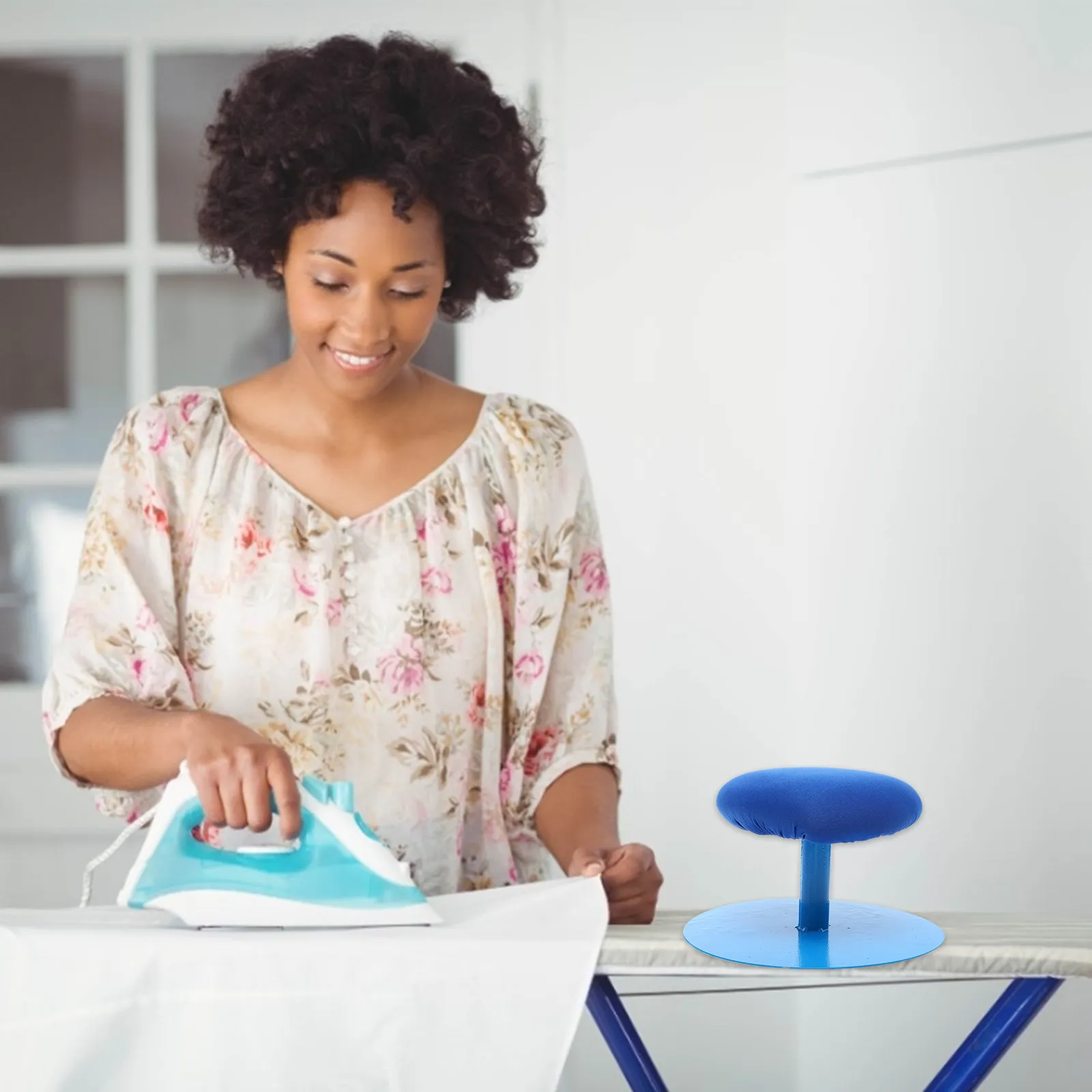 Chest Ironing Stool Round Pressing Board Material Compact for Small Areas Home Dry-Cleaning Ironing Supply