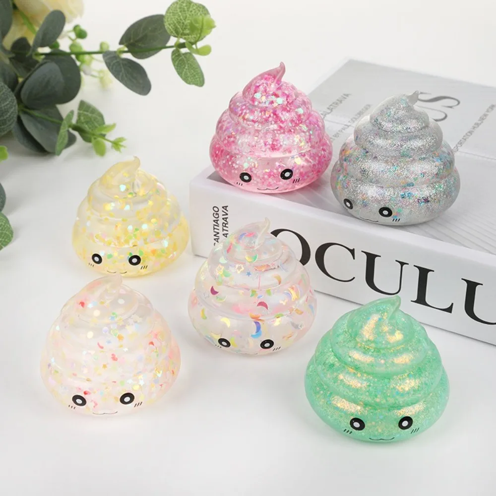 New Slow Rebound Poo Maltose Pinch Gift Soft Poo Squeeze Toy Blingbling Relief Relax Toys