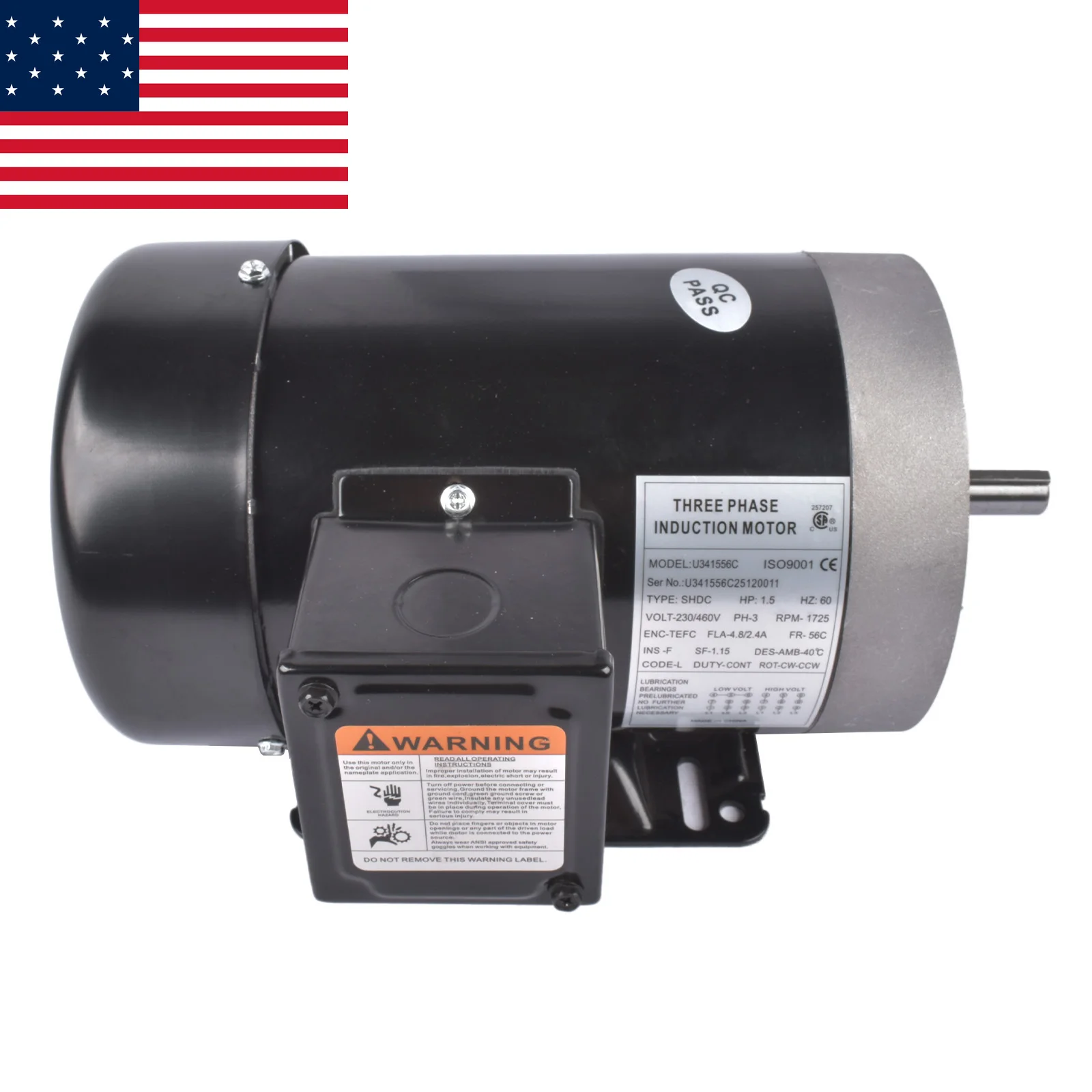 

AP03 1-1/2HP, 1725RPM, 3PH, 206-230V/460V, 56C/TEFC, with Base MA0515E AC Motor