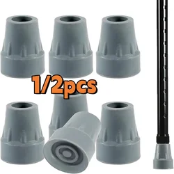 Rubber Trekking Pole Cap Walking Stick Crutch Cane Bottom Pads Cover Ferrule Non-slip Foot Cover Trekking Pole Cane Crutch