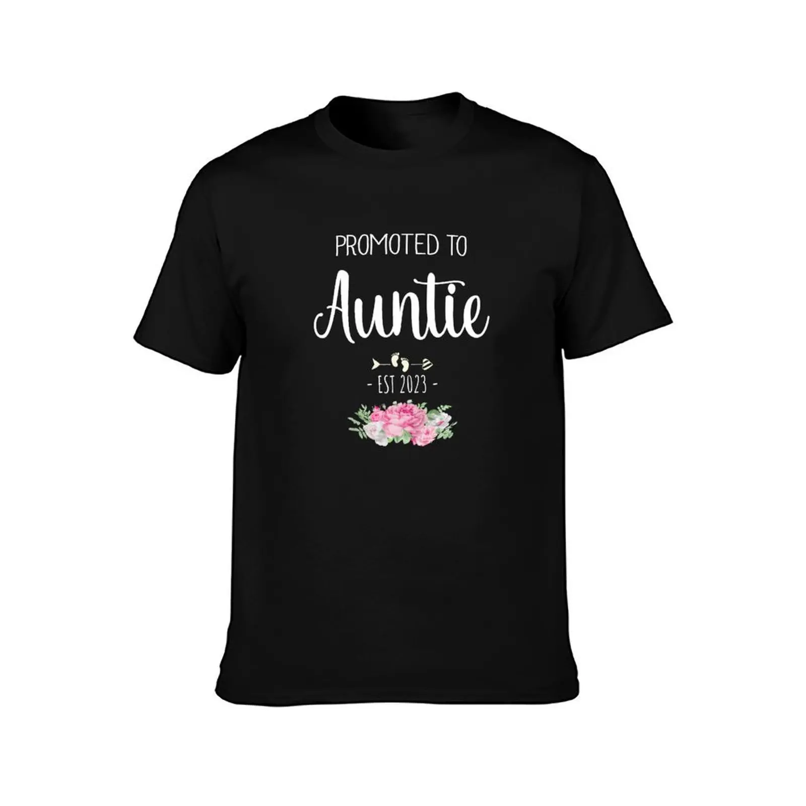 Promoted To Auntie 2023 Pregnancy announcement T-Shirt Work Basic Short Sleeve Top T-Shirt