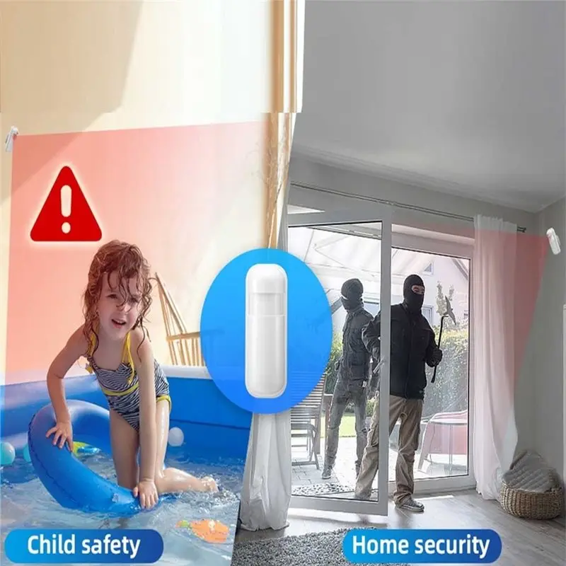[NEW A09R!】 For Home Alarm System PIR Motion Sensor Detector 433Mhz EV1527 Wireless Infrared Motion Detection Device