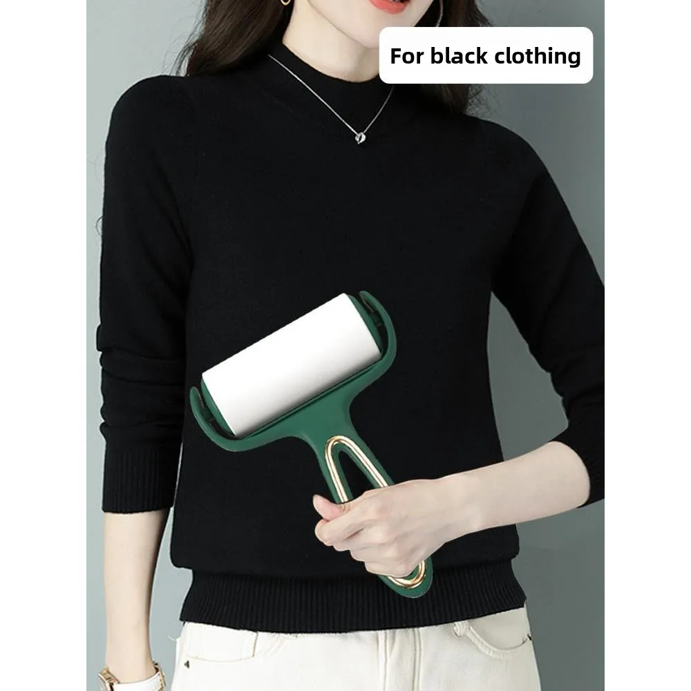 Black Powerful Tearable Roller Brush Wheel Clothes Hair Remover Sticky Roller Dust Cleaning Mat for Home Use
