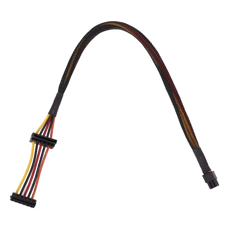 AED7-HDD SATA Power Cable Right-Angle SATA 15 Pin X2 To Mini 6 Pin ATX Adapter For Dell Inspiron 3653 3650 Series Compatible