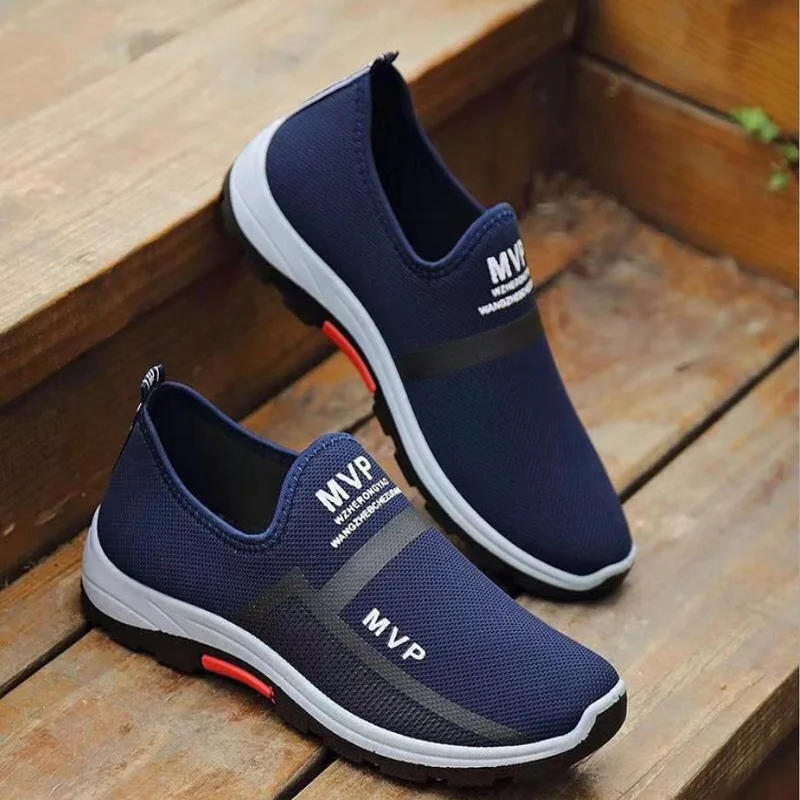 Slip on Mesh Men Shoes Lightweight Sneakers Men Fashion Casual Walking Shoes Breathable Slip on Mens Loafers Zapatillas Hombre