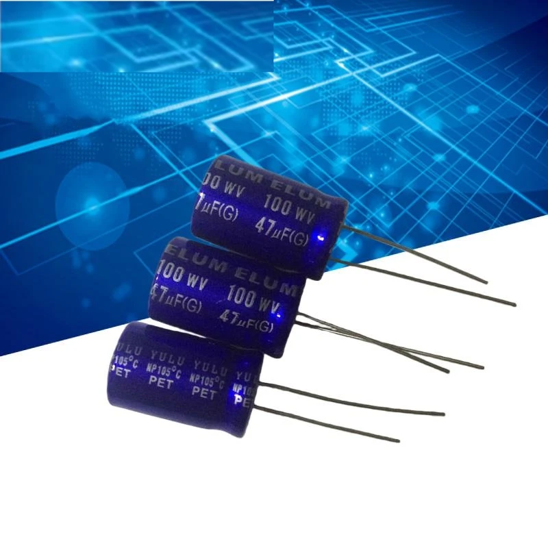 10PCS vertical NP non-polar 100V 47uf aluminum electrolytic capacitor 13X20mm