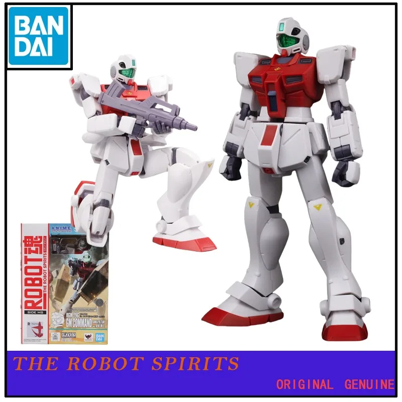 

Bandai Original Gundam THE ROBOT SPIRITS RGM-79G GM COMMAND Anime Action Figures Toys for Boys Girls Kids Gift Model Ornaments