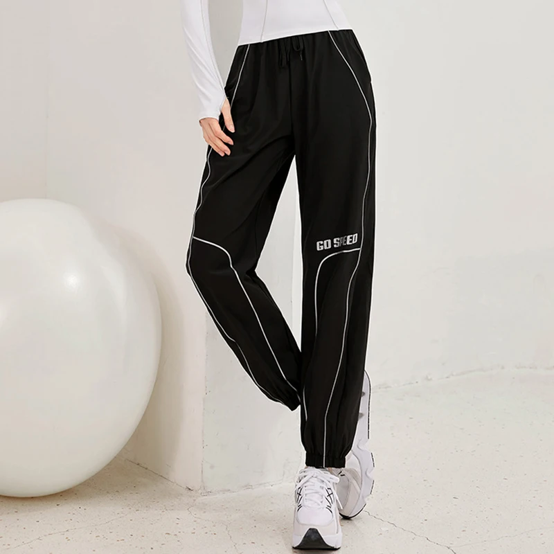 Sports Pants Women Loose Running Quick-Drying Fitness Jogging Training Pants Casual Harem Pants Gym High Waist Yoga Pants