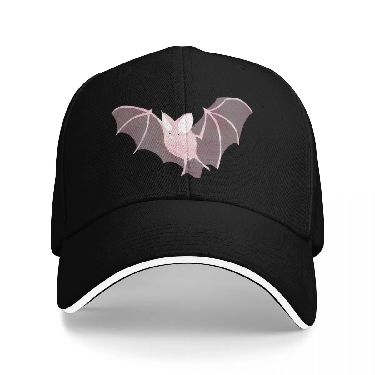 

Pastel bat floral black background Baseball Cap Sun Cap party Hat Sunhat Women's Golf Clothing Men's