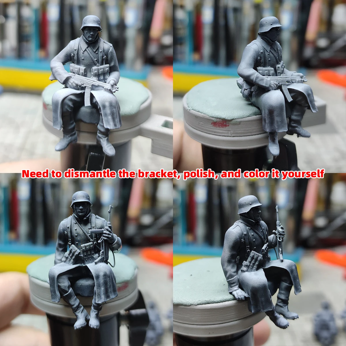 Miniatur Deutsche Soldaten Ruhepausen-Team Militär-Set Montage-Plastik Militär-Diorama Maßstabsgetreues Modellbausatz 1/72 1/35 1/48 – Detail 1