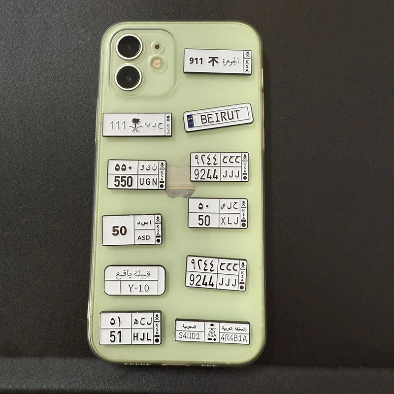 New Saudi Arabia Mobile Phone 3M Sticker Badge Metal Pin Broooches Pins