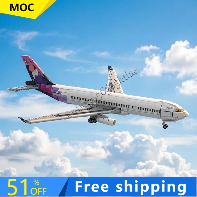 

Набор строительных блоков 2091Parts A330-200: Модель самолета MOC, конструктор DIY, креативные игрушки для сборки, популярный подарок на день рождения для детей