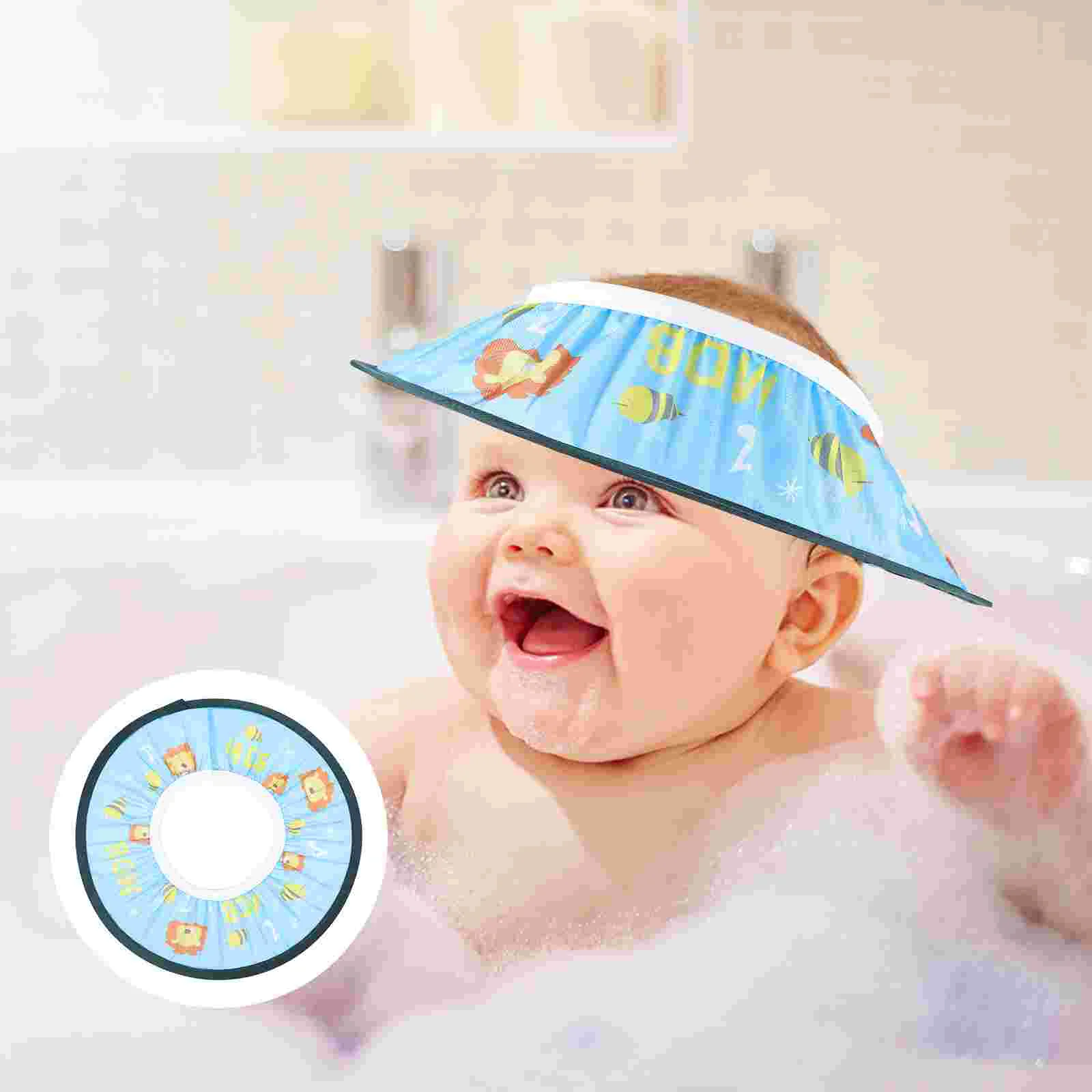 Baby Shampoo Cap Shower Hat Bath Adjustable Waterproof Tpe Lovely Creative Design Comfortable