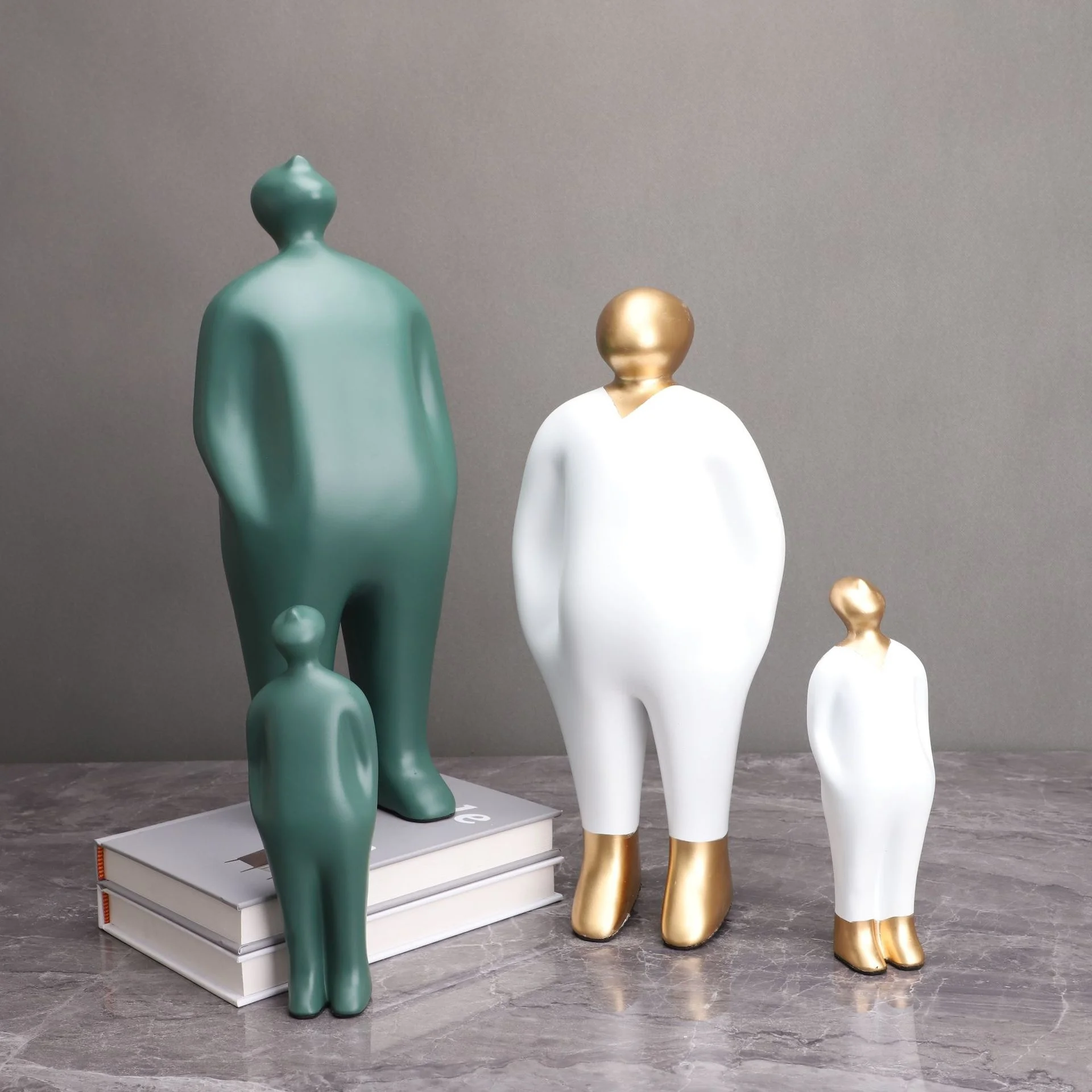 

European resin gold boots character model room sales department bedroom study living room dining room TV cabinet porch
