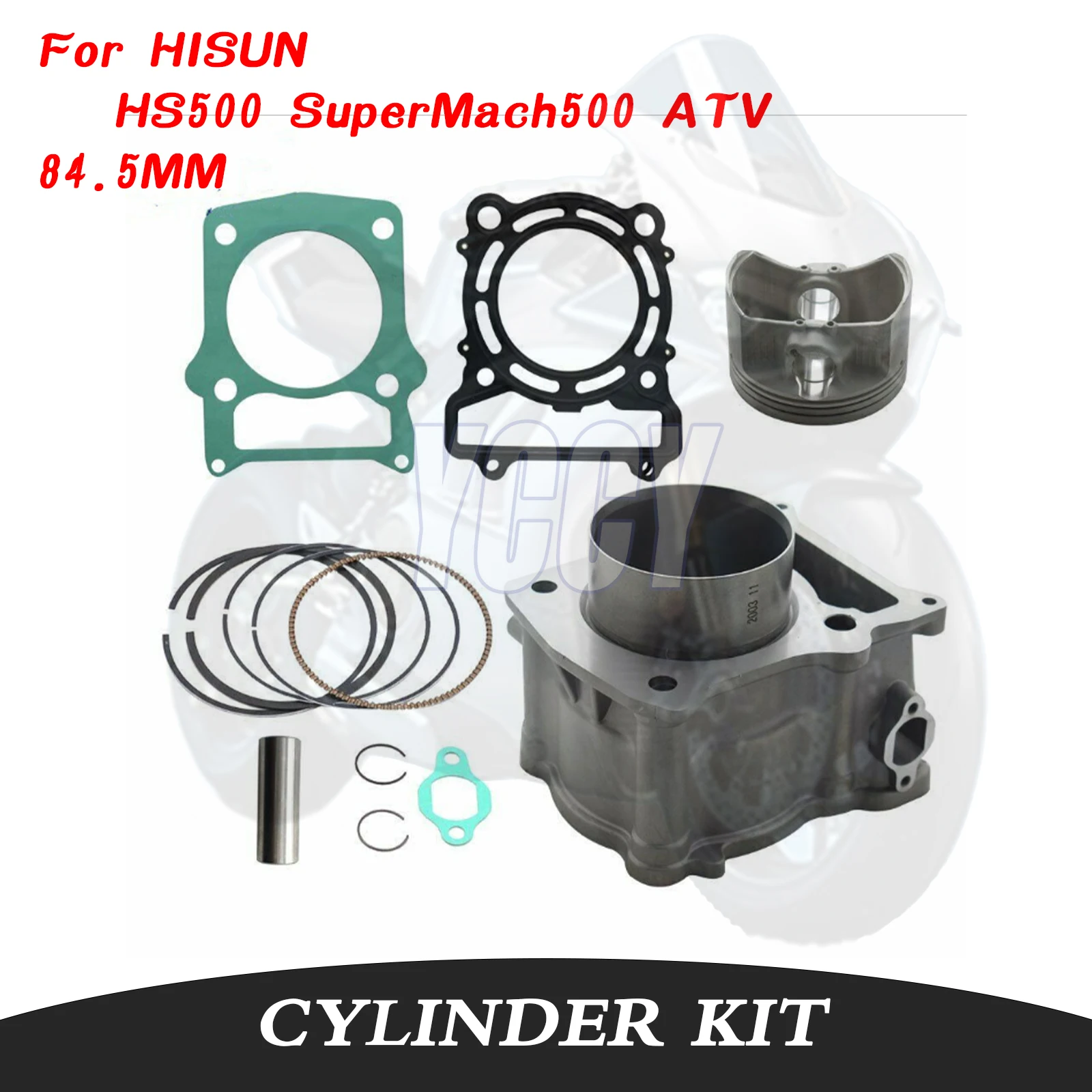 Kit de cylindre de moteur de moto impeccable, joints de Piston 84.5mm 471cc pour HISUN HS500 SuperMach500 ATV 500 12100-F18-0000