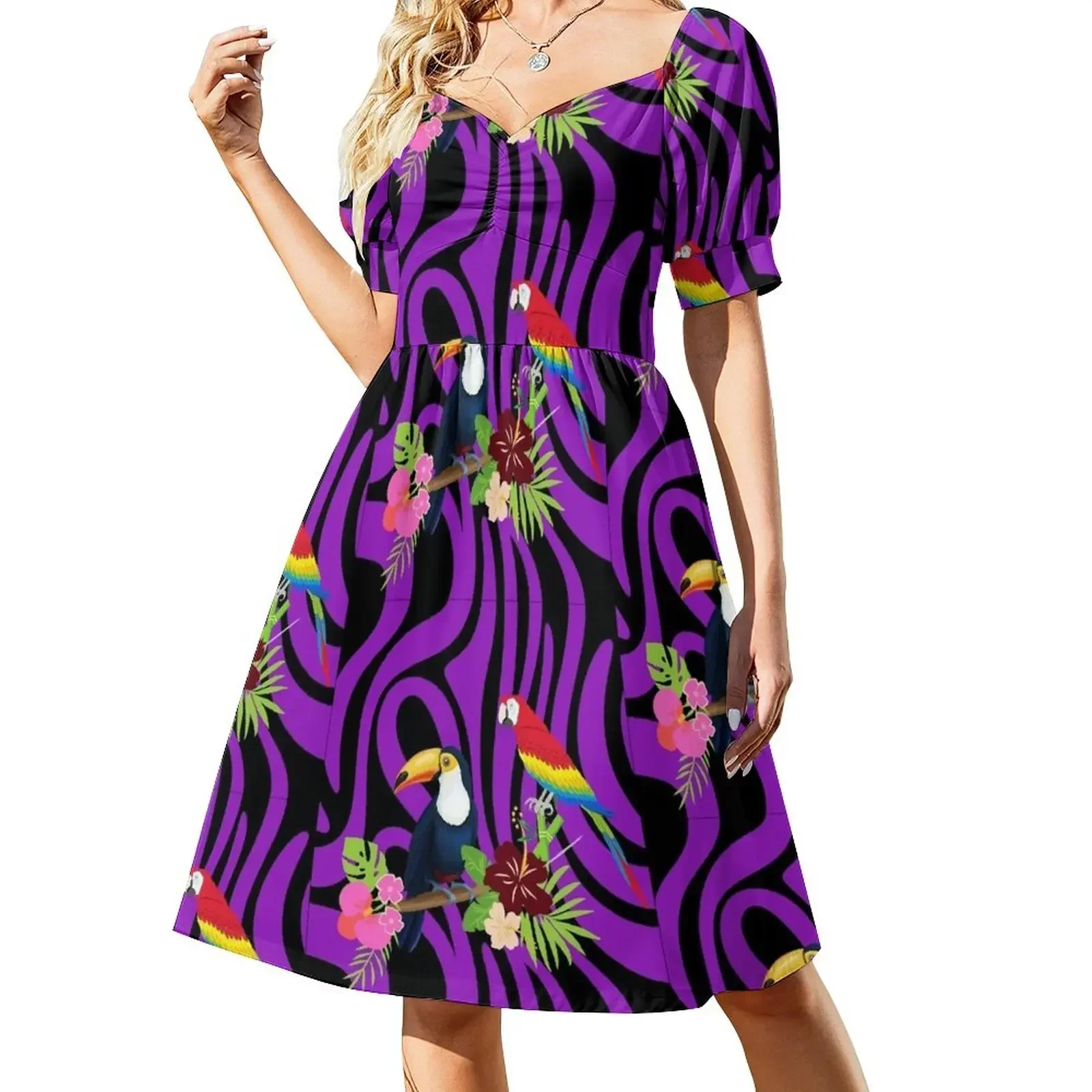 

Cool Tropical Birds Sleeveless Dress women's evening dresses clothes Dresses Dress