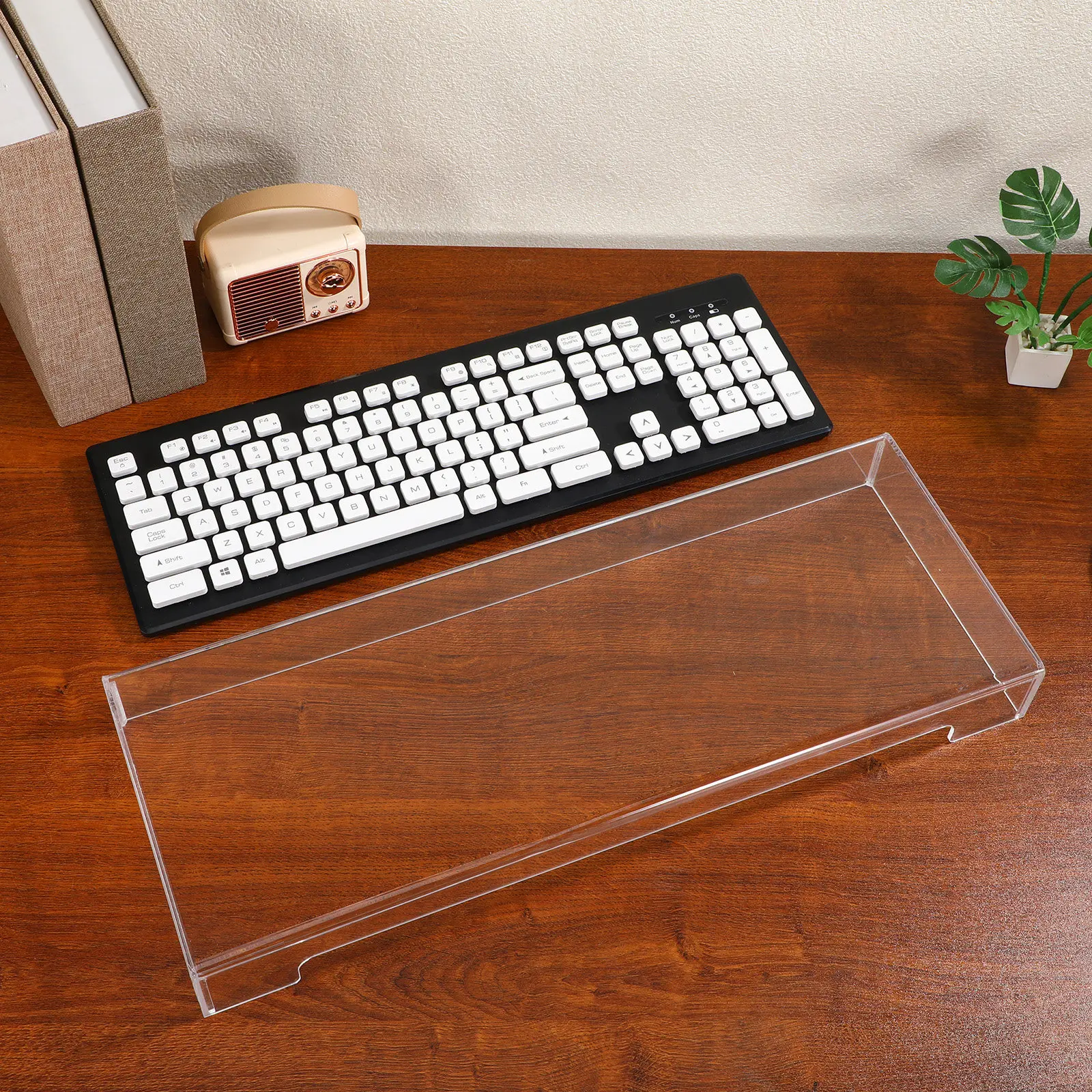 High Clarity Acrylic Keyboard Cover Dust Proof Water Resistant Scratch Resistant Cat Safe Transparent Protective Case for All
